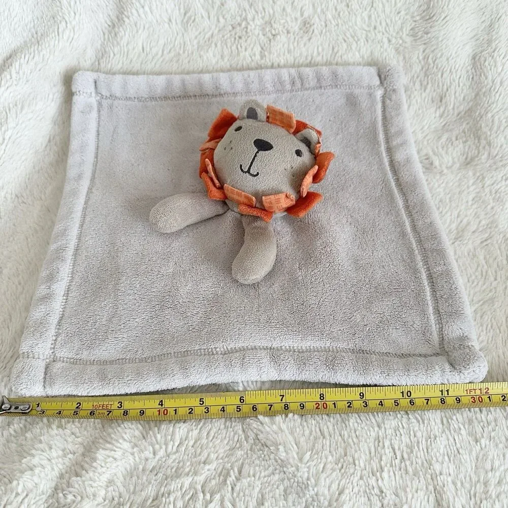 Koala Baby Grey Orange Lion Head Lovey Security Blanket Stuffed Animal Plush
